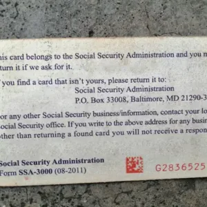Social Security Card Template PSD Back Real Looking Mockup Generator