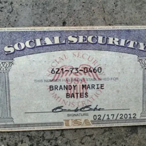 Social Security Card Template PSD Front Real Looking Mockup Generator