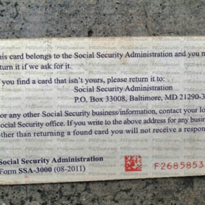 Social Security Card Template PSD back 01