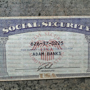 Social Security Card Template 01