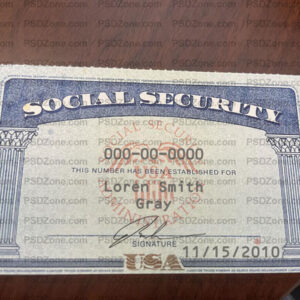 Social Security Card Template 08