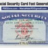 Social Security Card Font Generator