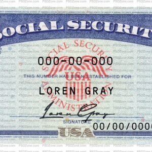 Social Security Card Template 02