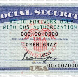 Social Security Card Template 03