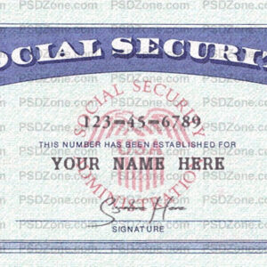 Social Security Card Template 04
