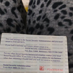 Social Security Card Template psd back 09